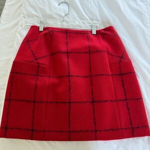 Christian Dior US Size 8 red wool skirt